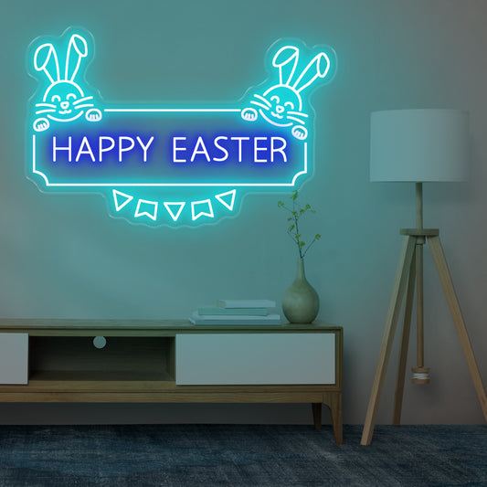 Happy Easter Bunnies - Oasis Neon Signs