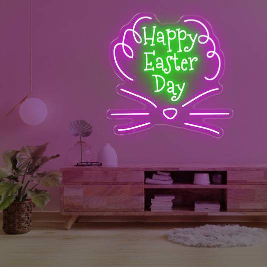 Happy Easter Day - Bunny - Oasis Neon Signs