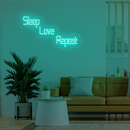 Sleep Love Repeat Neon Signs - Oasis Neon Signs