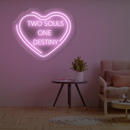 Two Souls One Destiny Purple Neon Lights - Oasis Neon Lights