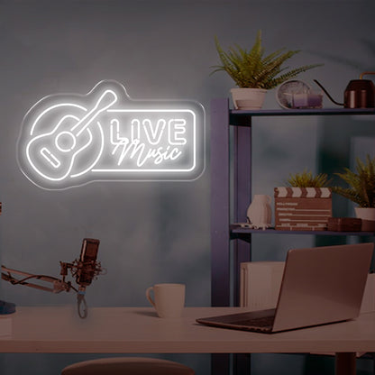 Live Music Neon Lights - Oasis Neon Lights