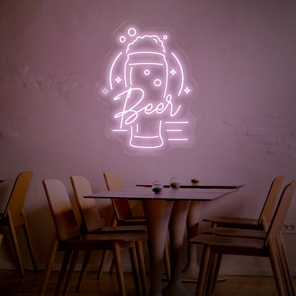 Beer Purple Neon Lights - Oasis Neon Lights