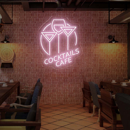 Cocktail Purple Neon Lights - Oasis Neon Lights