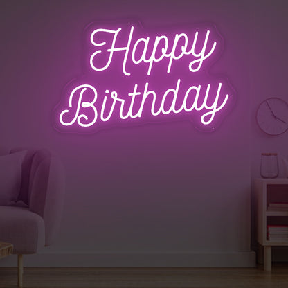 Happy Birthday Purple Neon Lights - Oasis Neon Lights
