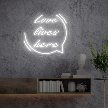 Love lives here LED NEON SIGN 3 - Oasis Neon Signs