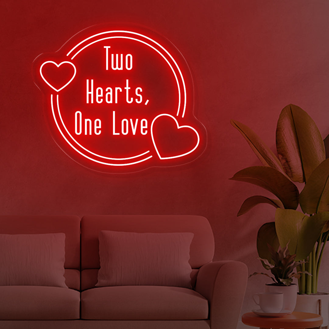 Loving One Sign Two Hearts, One Love