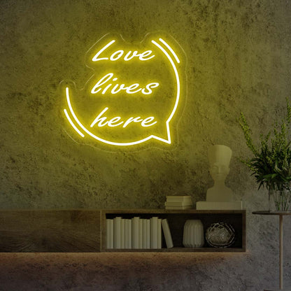 Love lives here LED NEON SIGN 2 - Oasis Neon Signs
