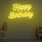 Happy Birthday - Yellow Neon Lights - One Neon Signs 