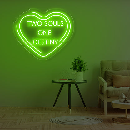 Two Souls One Destiny - Neon Lights- One Neon Signs 
