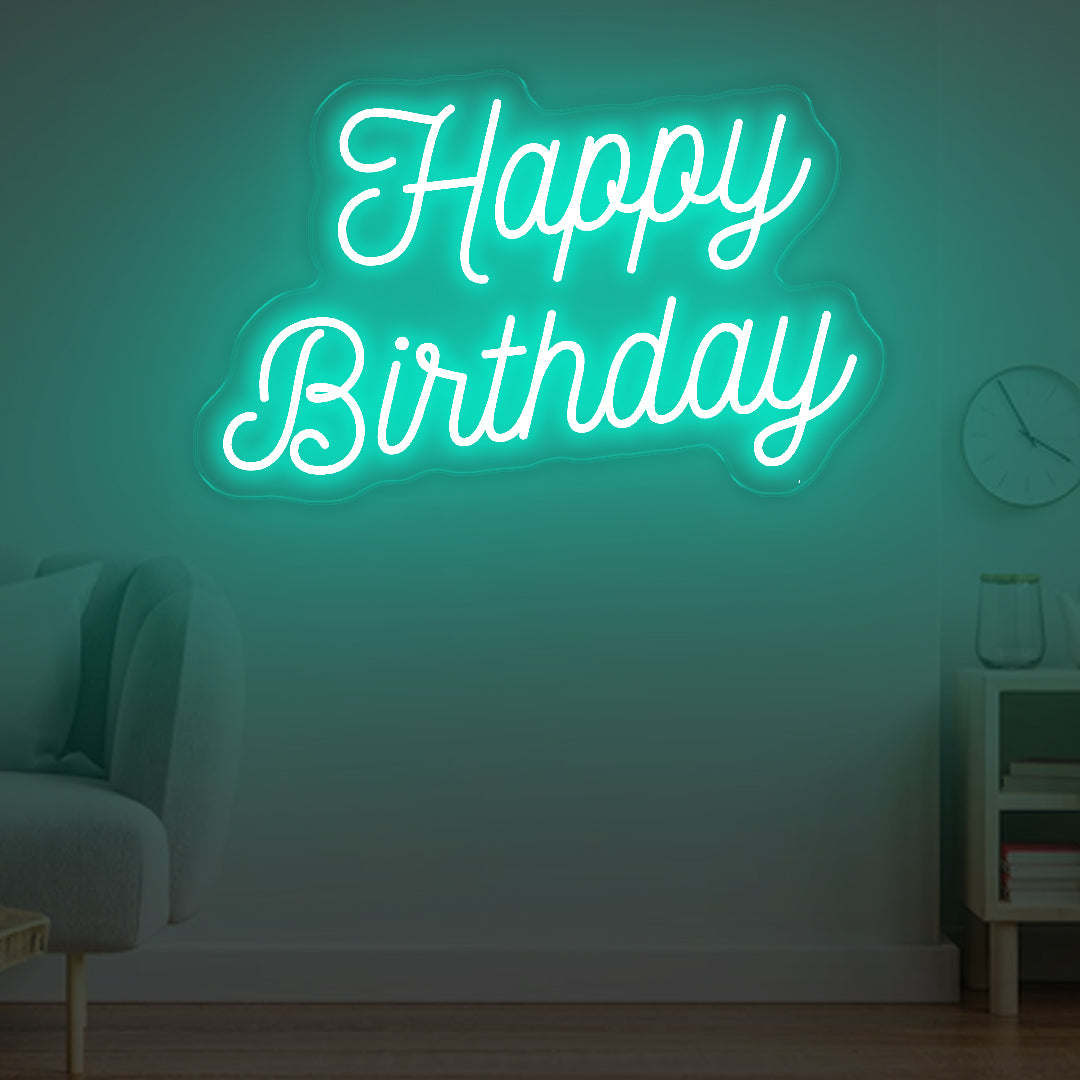 Happy Birthday - Green Neons - One Neon Signs 