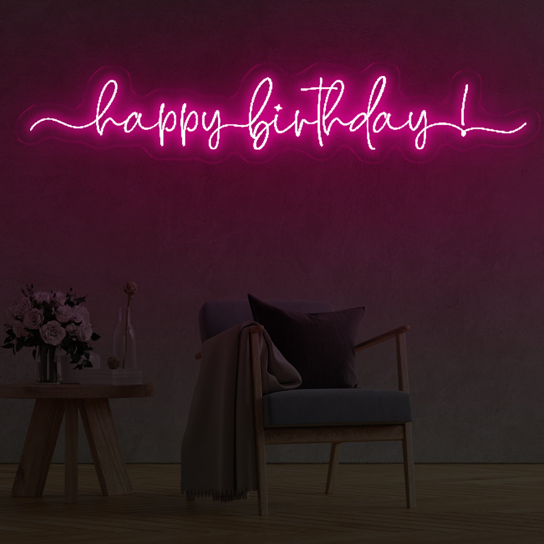 Happy Birthday LED neon sign