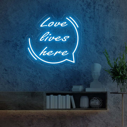 Love lives here LED NEON SIGN 5 - Oasis Neon Signs