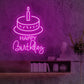 Happy Birthday Cake - Neon Lights - One Neon Signs 