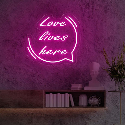 Love lives here LED NEON SIGN 7 - Oasis Neon Signs