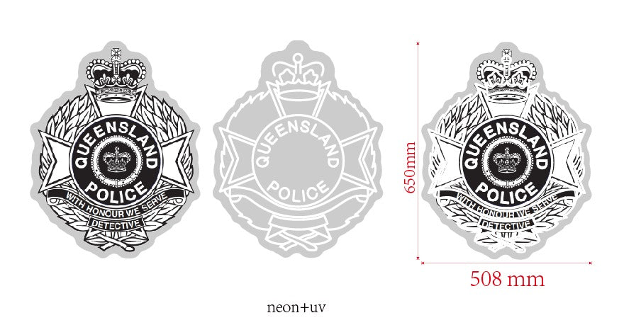 Qps Sign Queensland Police – Oasis Neon Signs