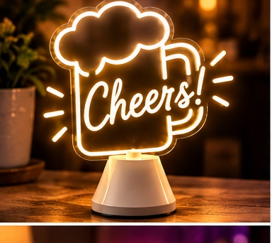 Cheers portable LED neon sign for parties and events
