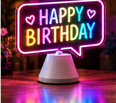 Happy Birthday portable LED neon celebration sign