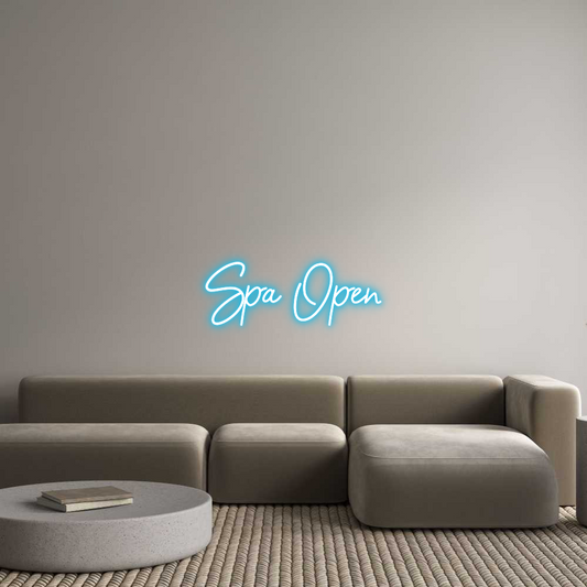 Custom Neon: Spa Open